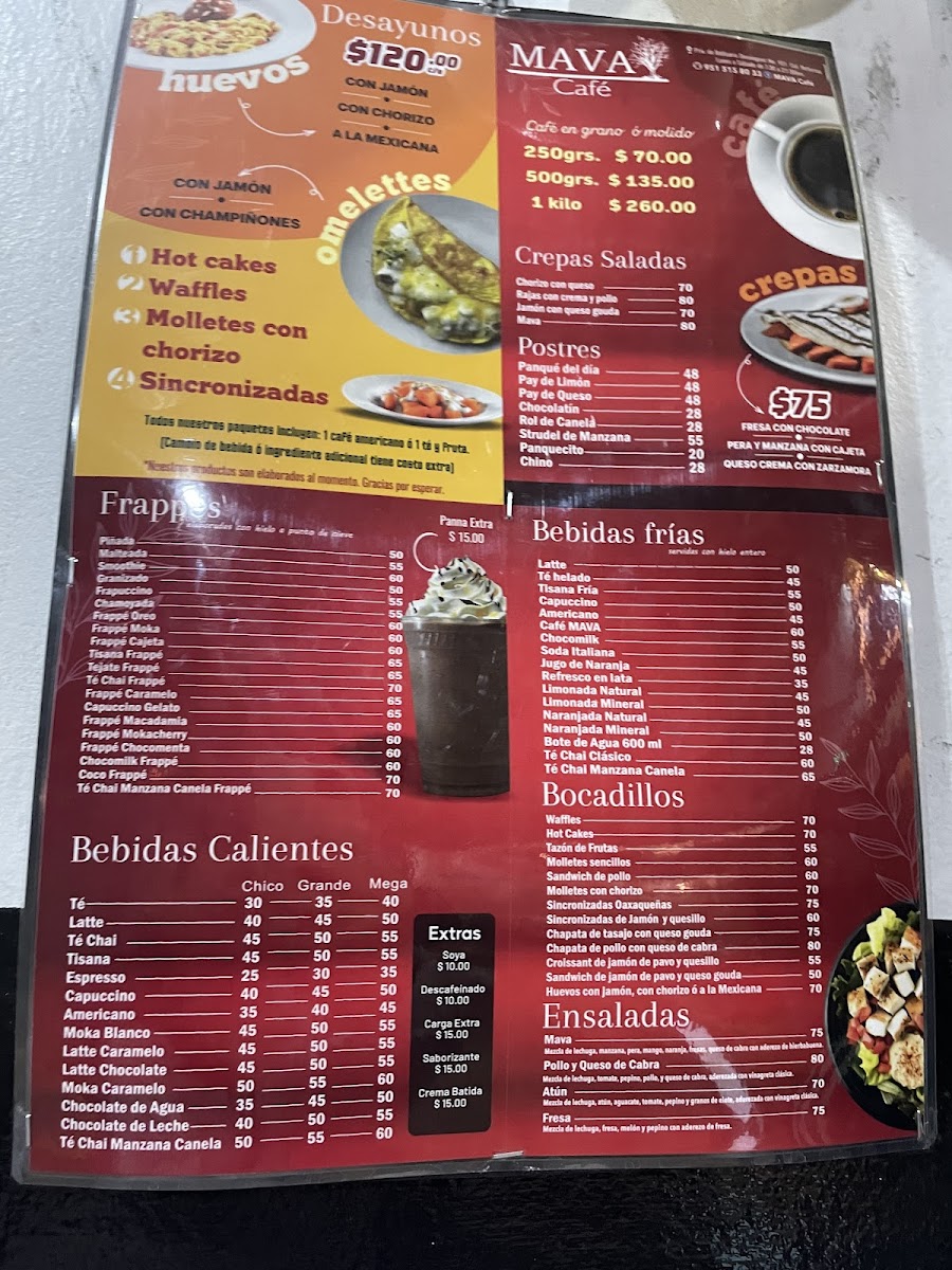 Cafe Mava Menu - Image 1